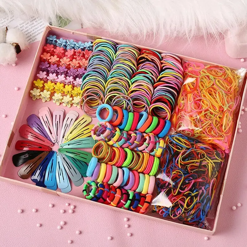 1000-Piece Set: Colorful Hair Ties Set Hair Scrunchies for Women