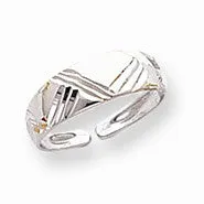 14k White Gold Fancy Toe Ring