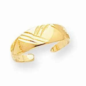 14k Yellow Gold Fancy Toe Ring