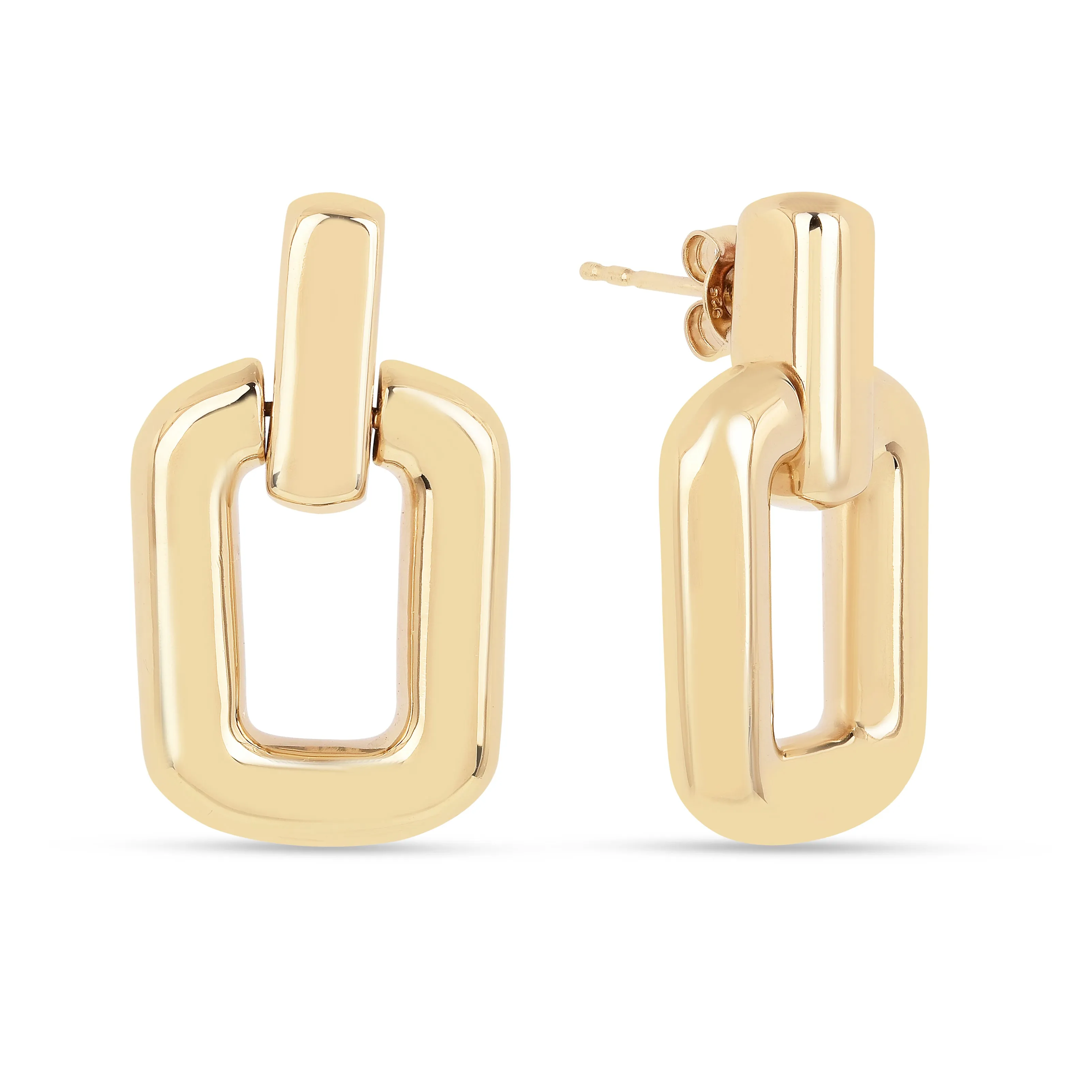 18K Gold Vermeil  Link Earrings