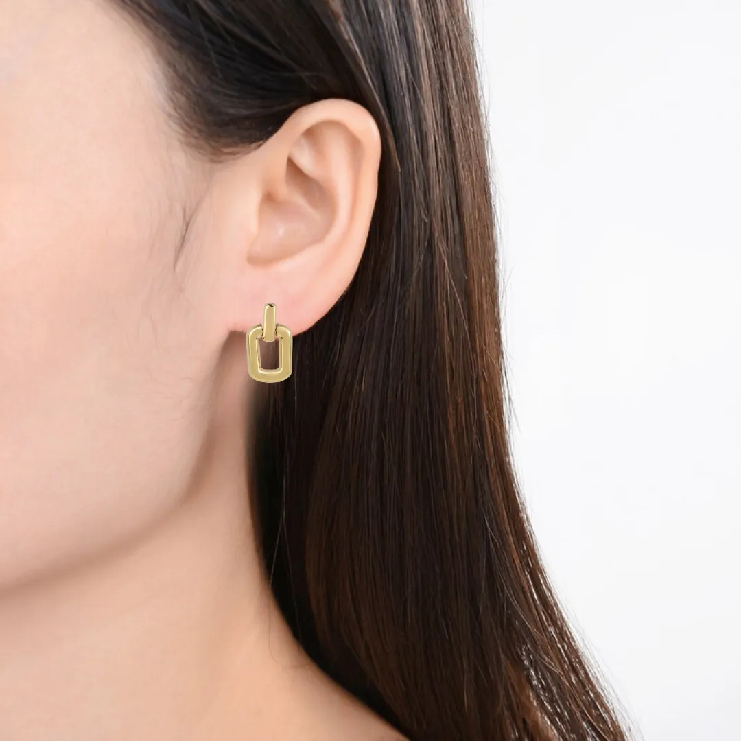 18K Gold Vermeil  Link Earrings