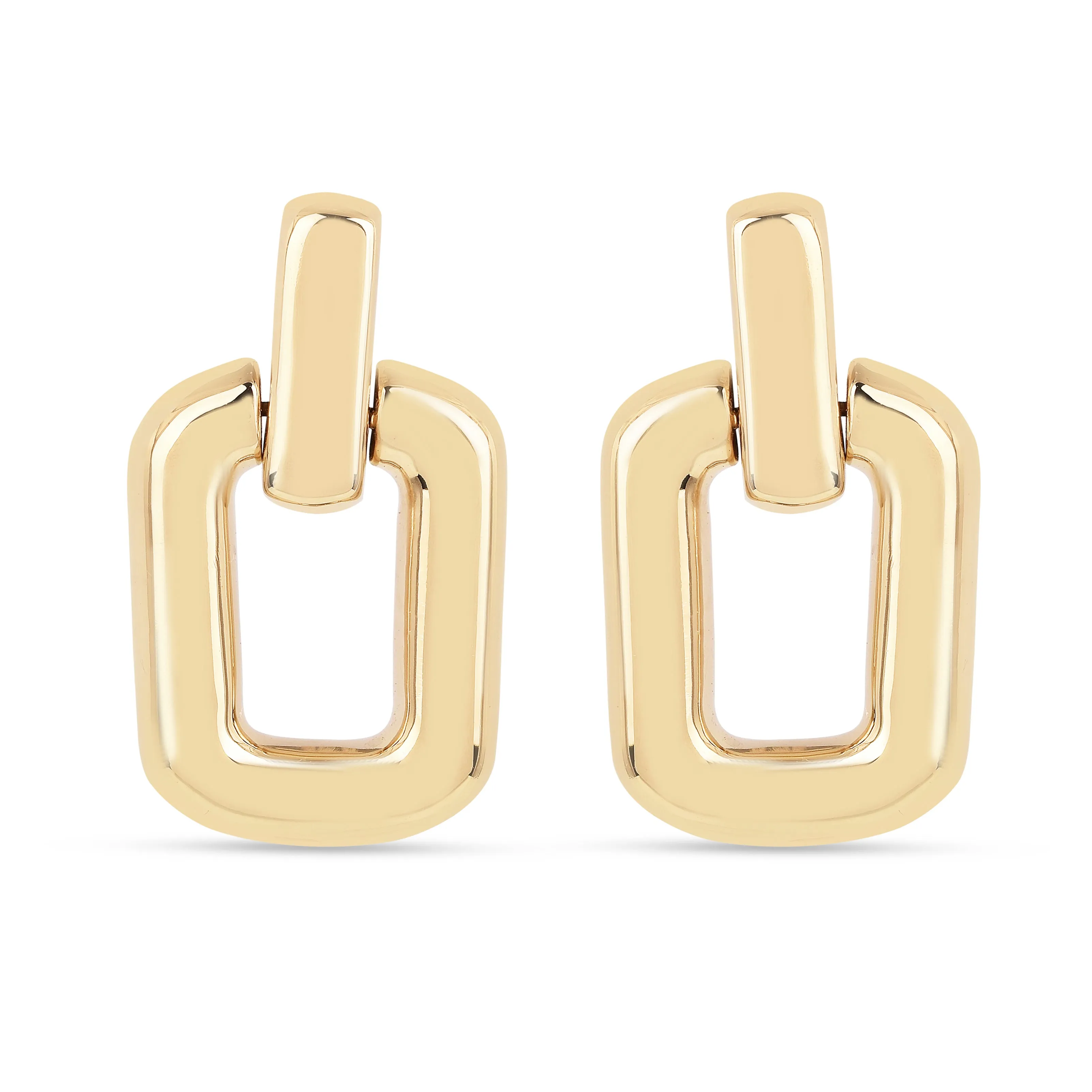 18K Gold Vermeil  Link Earrings