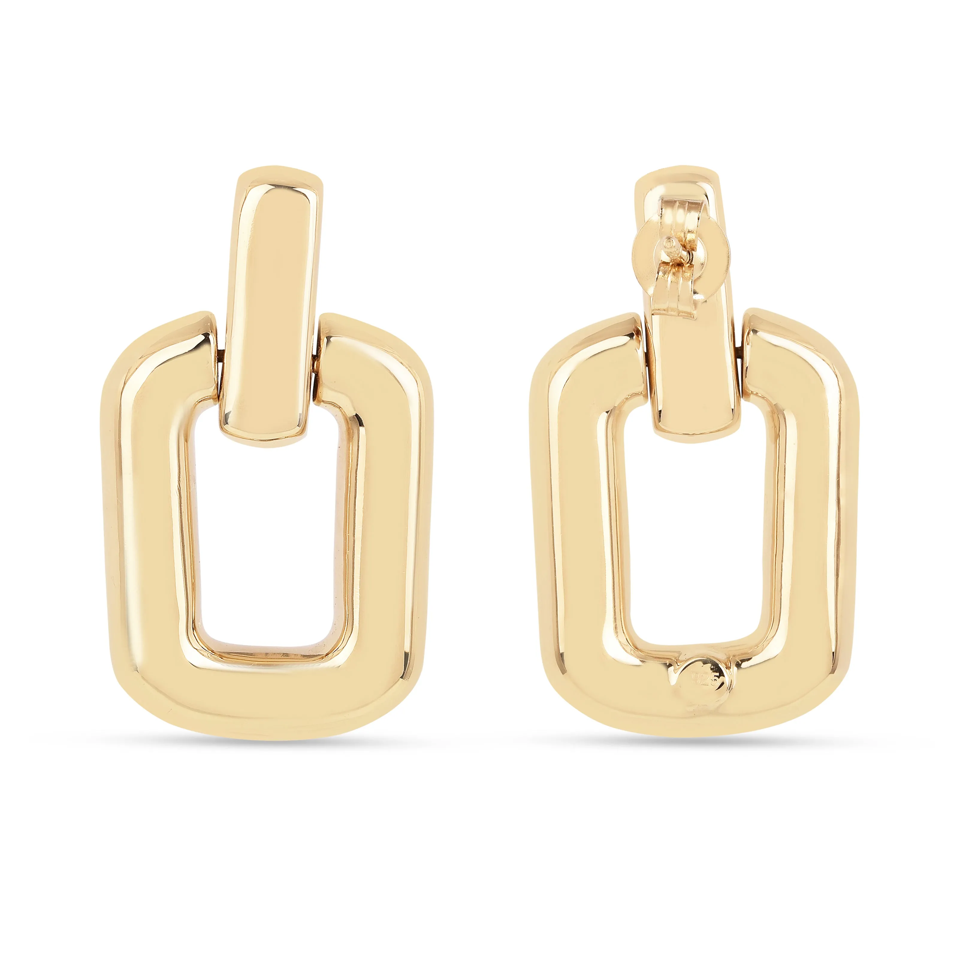 18K Gold Vermeil  Link Earrings