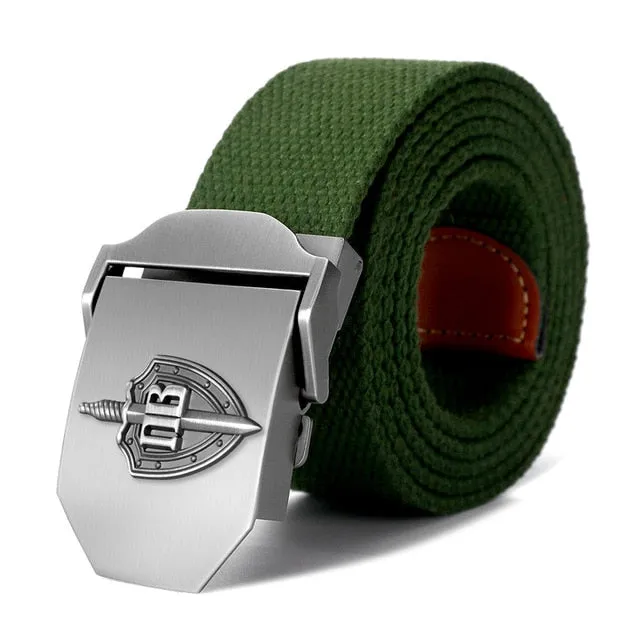 3D Russian Border Guard Troop Buckle Military Canvas Belt