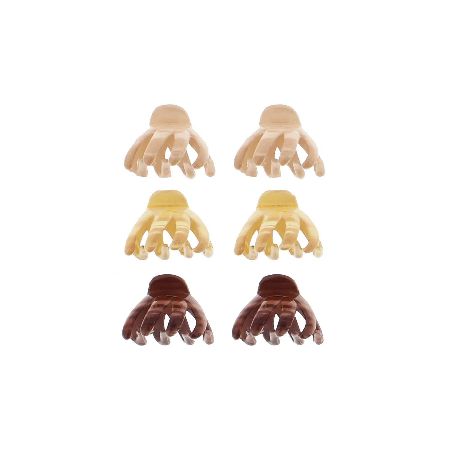 4.2cm Two Tone Brown Shades Octopus Clamps