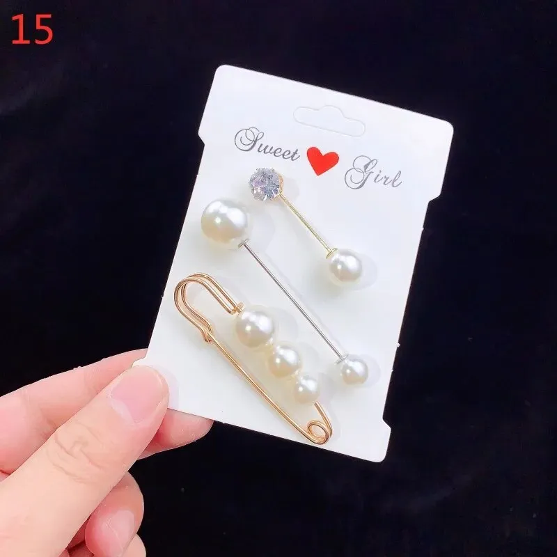 6pcs Enamel Hijab Brooches Pin