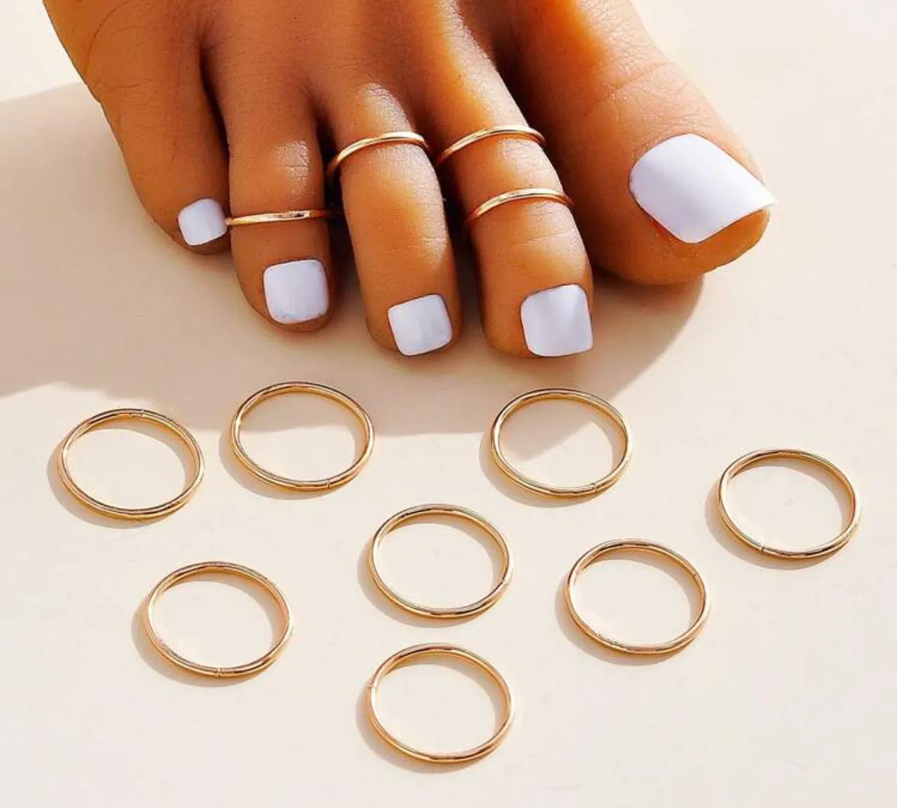 6pcs Minimalist Toe Ring Set