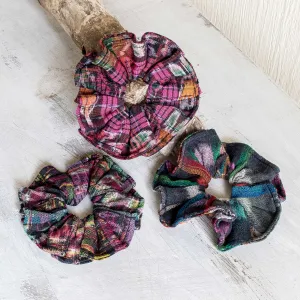 Artisan Crafted Cotton Scrunchies (Set of 3) - Tradition | NOVICA