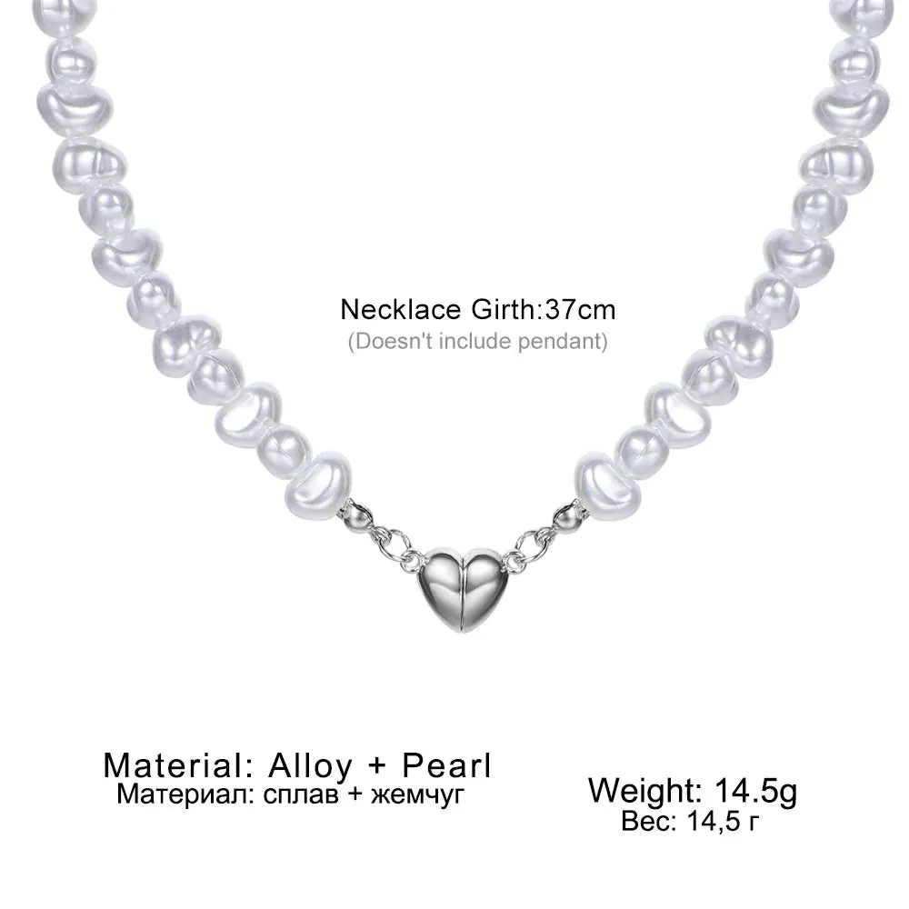 Asymmetrical Pearl Choker Wedding Jewelry Gift Necklace