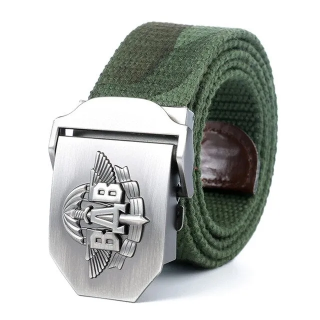 BAB Army Tactical Belt Patriotic Soldiers Canvas Jeans Belt