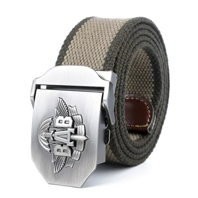 BAB Army Tactical Belt Patriotic Soldiers Canvas Jeans Belt