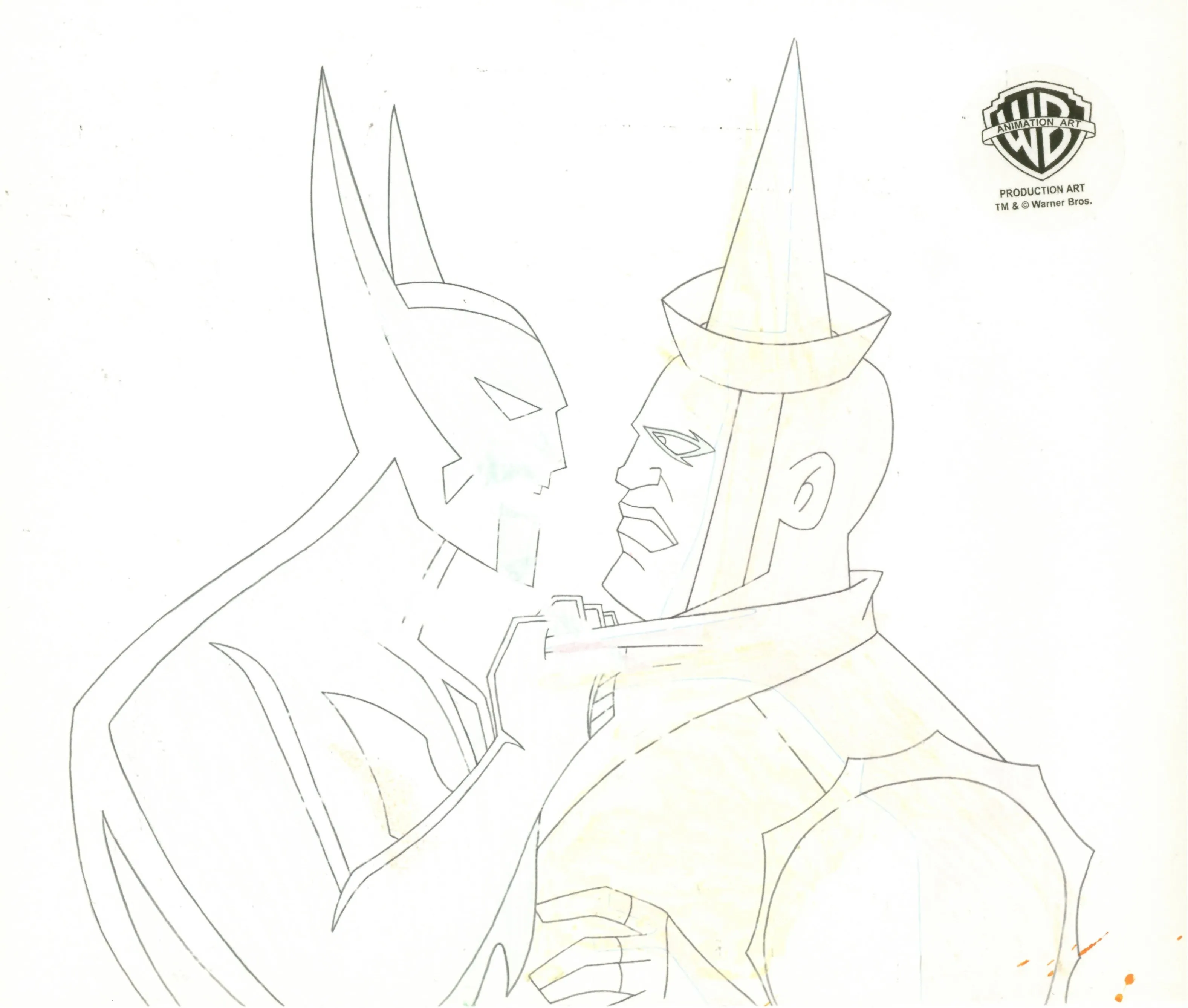 Batman Beyond Original Production Cel with Matching Drawing: Batman, Trey