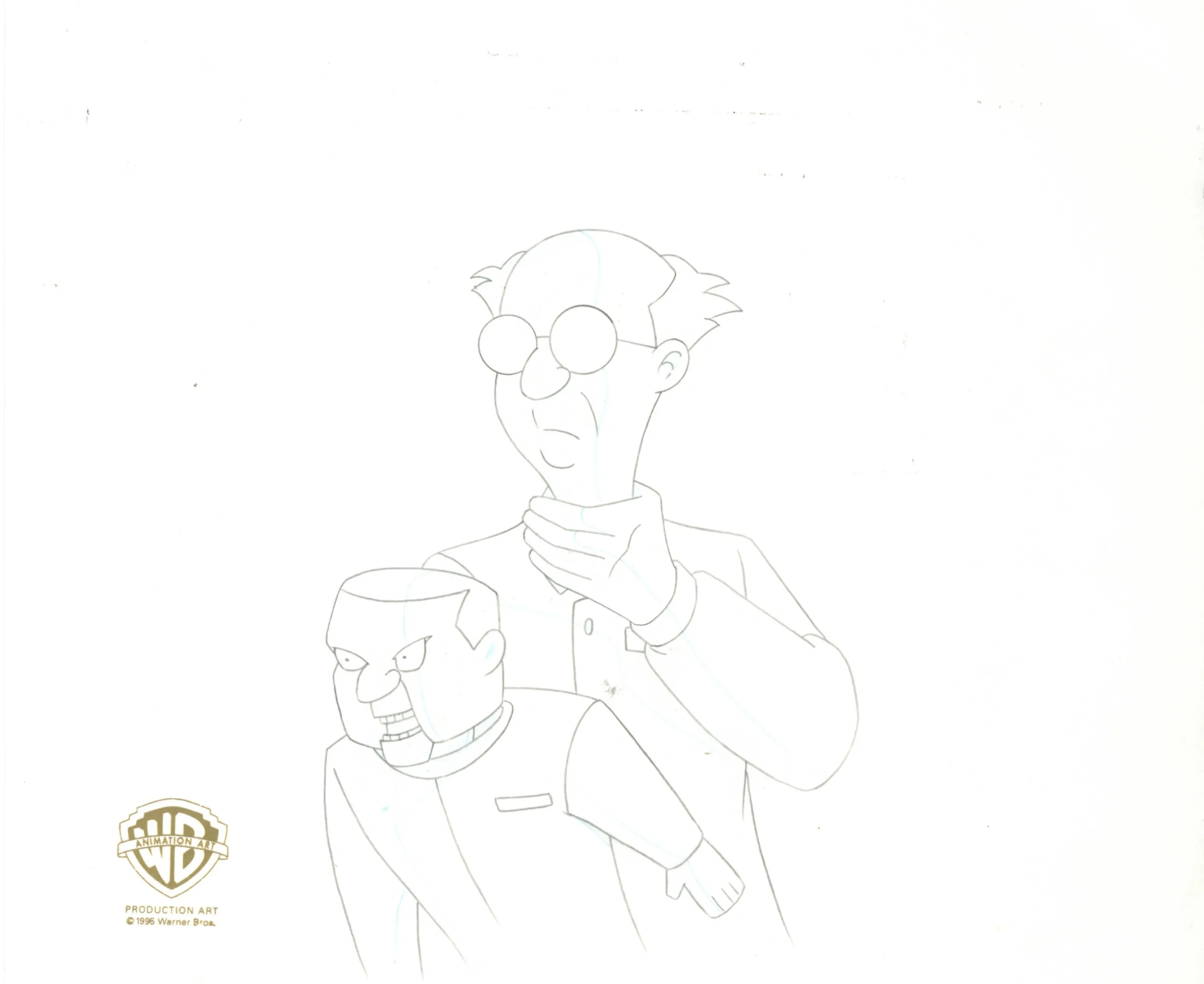 Batman The Animated Series Original Production Drawing: Ventriloquist and Scarface