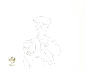 Batman The Animated Series Original Production Drawing: Ventriloquist and Scarface