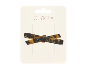 Bella Hair Clip - Amber/Black Tort