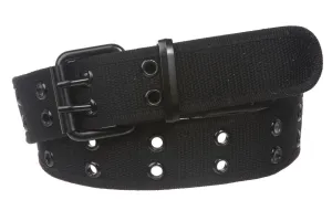 Big Tall Double Hole Grommets Canvas Web Belt Extra Large Plus Size