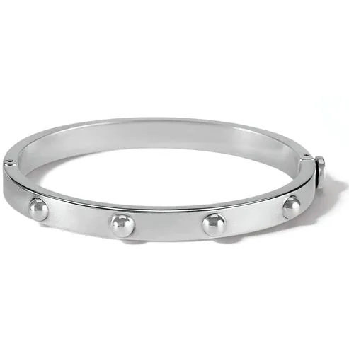 Brighton | Pretty Tough Groove Hinged Bangle Bracelet in Silver Tone