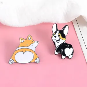 Butts Dog Enamel Brooches Pin