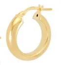 C-Curve Hoop Earrings - Gold