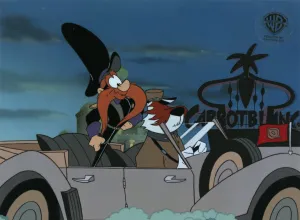 Carrotblanca Original Production Cel: Yosemite Sam, Sam Sheepdog