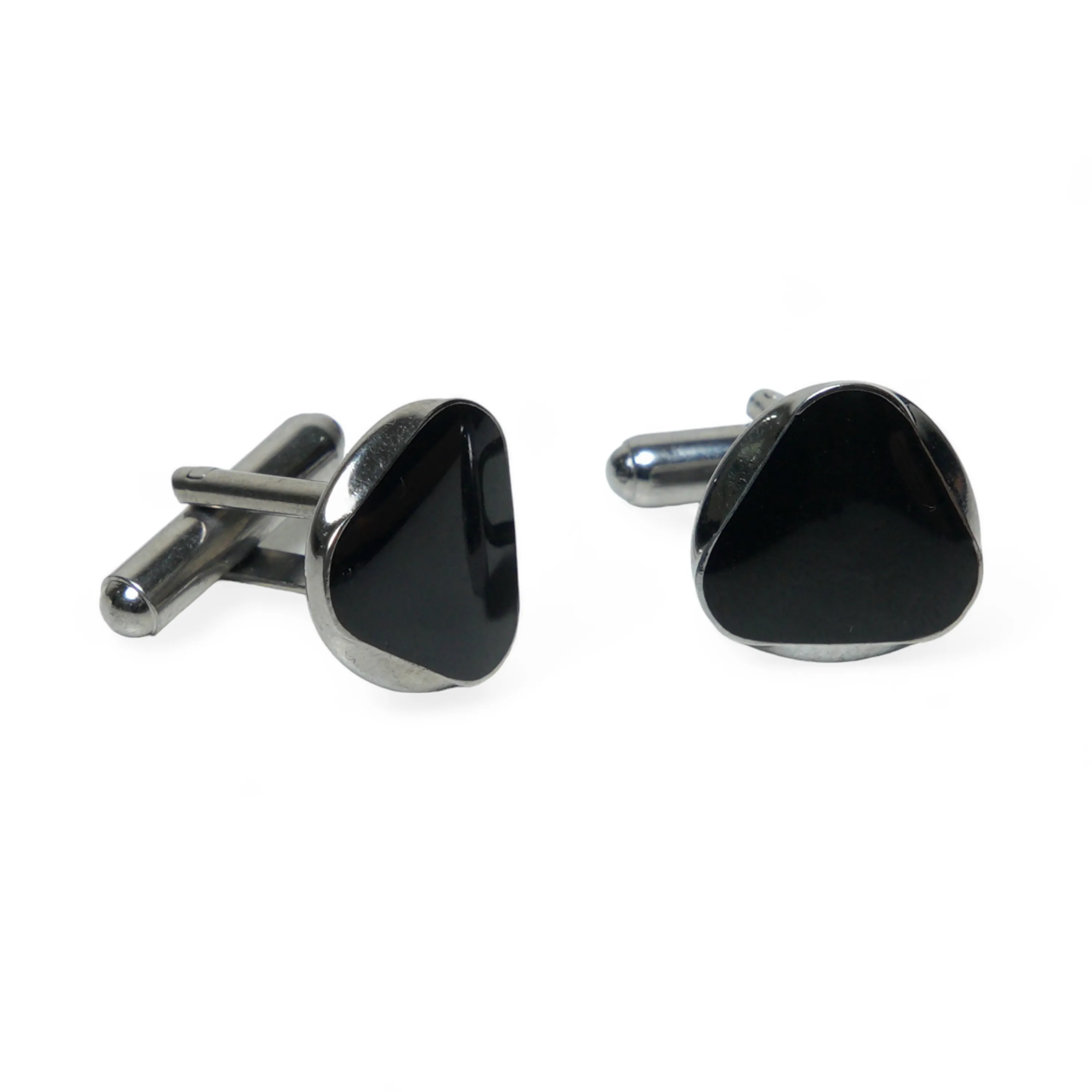 Chokore Circular Triangle Cufflinks (Black)