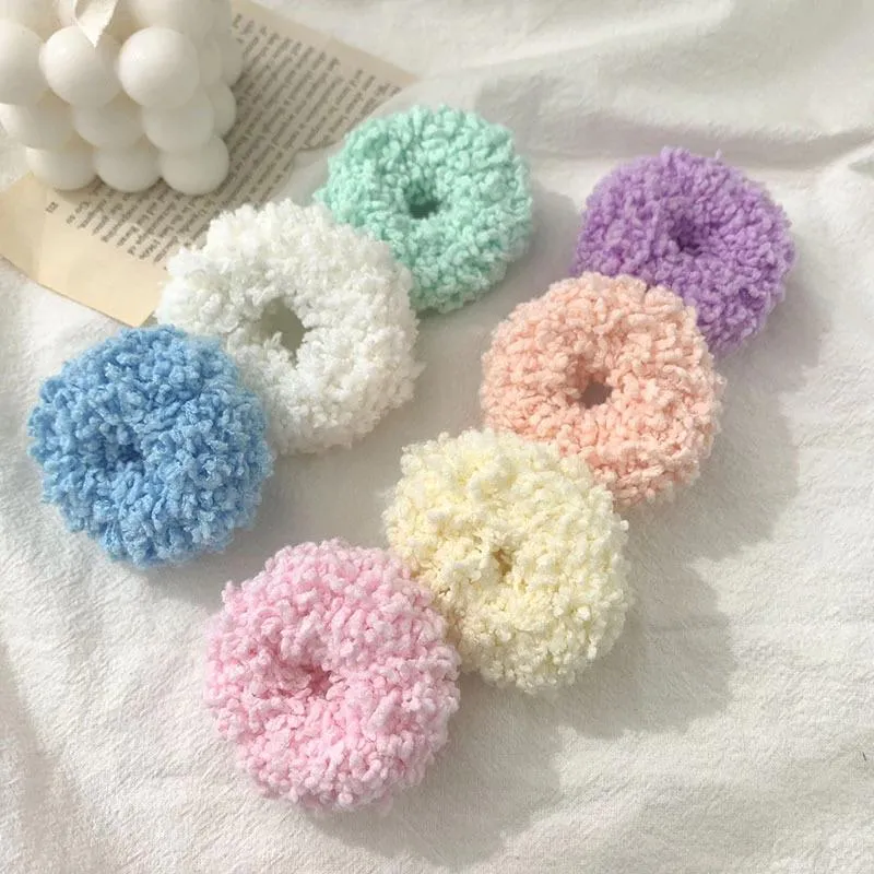 Colorful Luminous Plush Scrunchies Hair Band