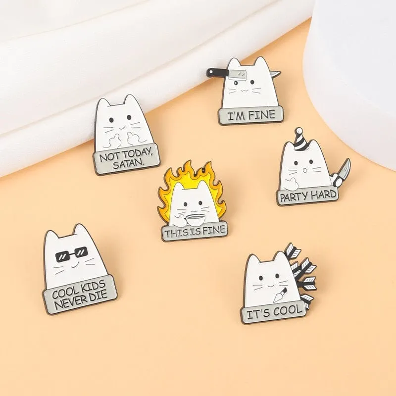 Coolest Cat Enamel Pins Collection