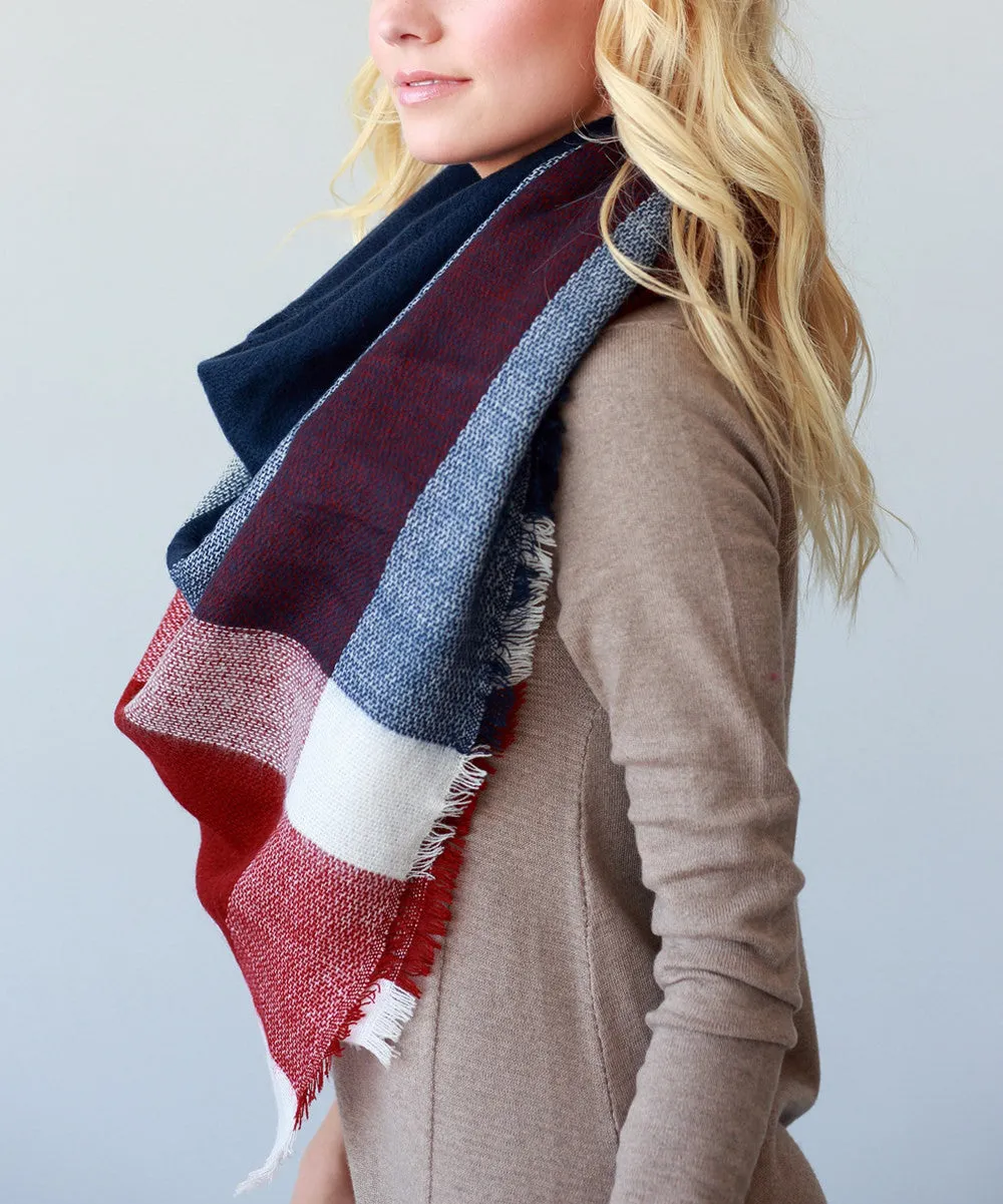 Cozy Days Scarf in Navy