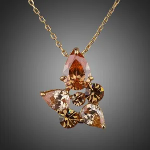 Cubic Zirconia Water Drop Necklace KPN0047