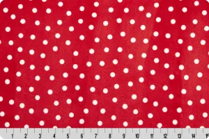 Cuddle Digital Dot Scarlet Width 58/60"