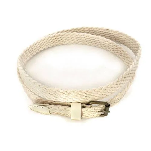 DANNY - Casual Cream Cotton Webbing Belt