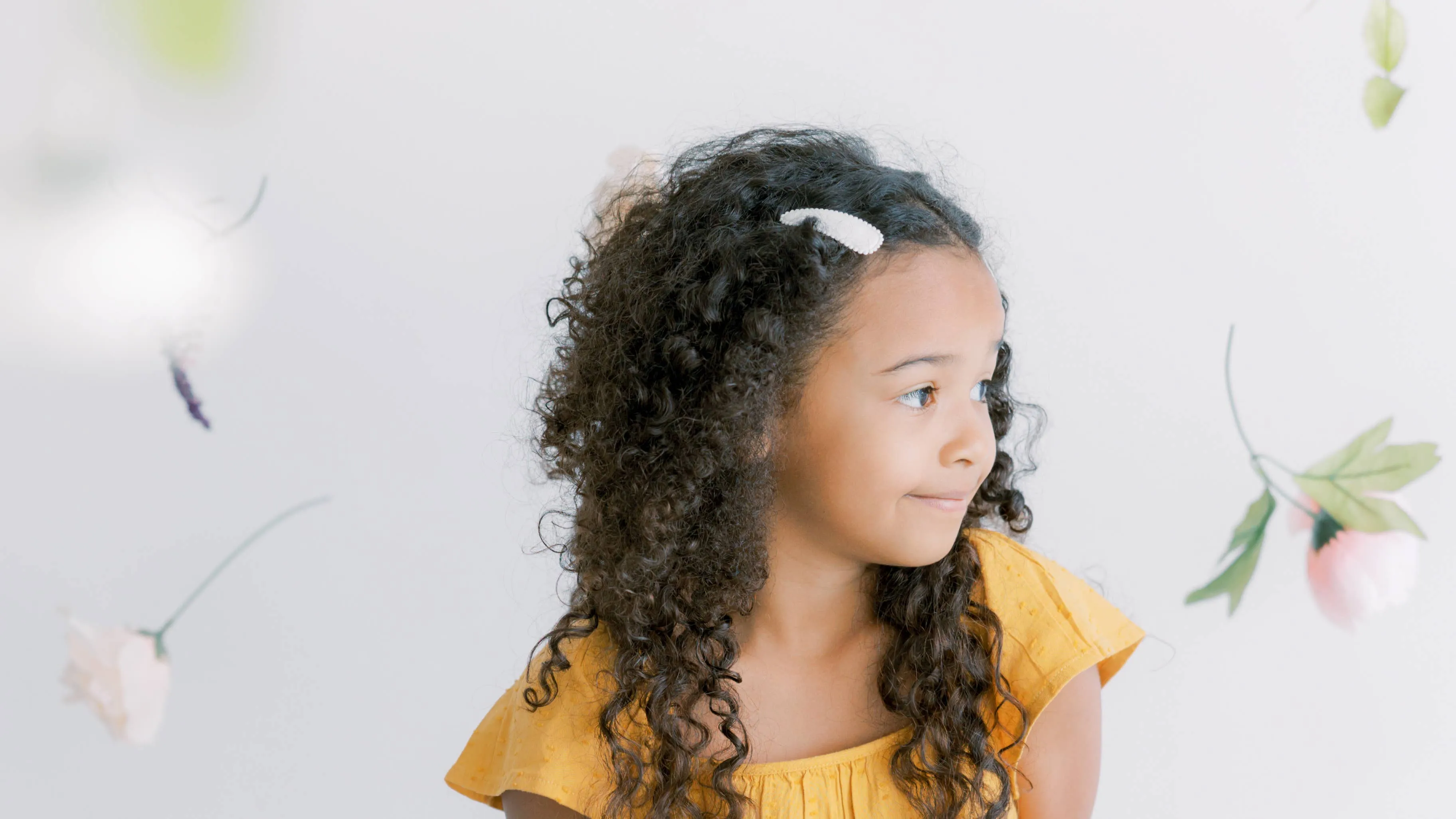 Daphne Blue & White Floral Hair Clips