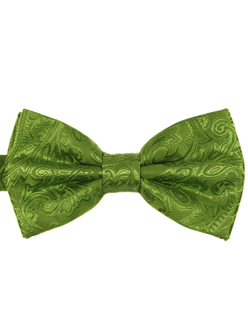 DÉCLIC Classic Paisley Bow Tie - Green