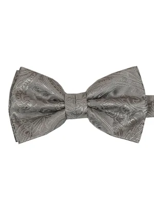 DÉCLIC Classic Paisley Bow Tie - Grey