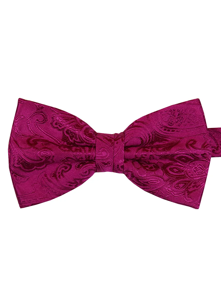 DÉCLIC Classic Paisley Bow Tie - Magenta