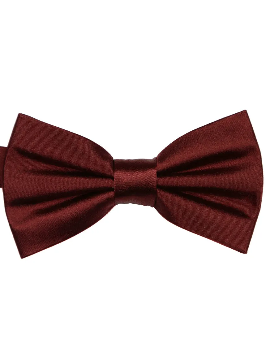 DÉCLIC Classic Plain Bow Tie - Burgundy