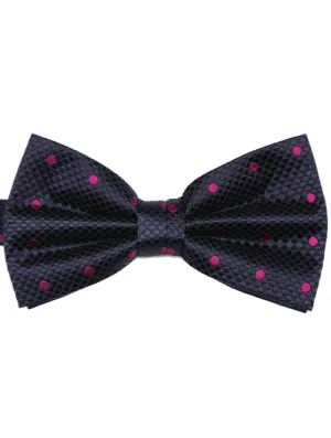 DÉCLIC Classic Spot Bow Tie - Navy/Fuschia