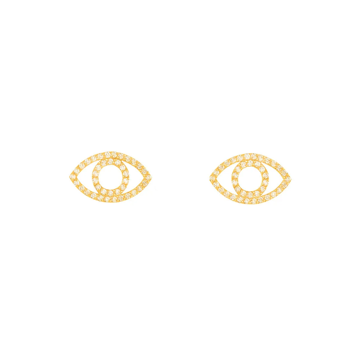 Diamond Eye Stud Earrings