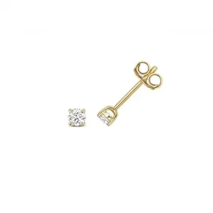 Diamond Jewellery 18ct Gold Diamond Stud Earrings EDQ344