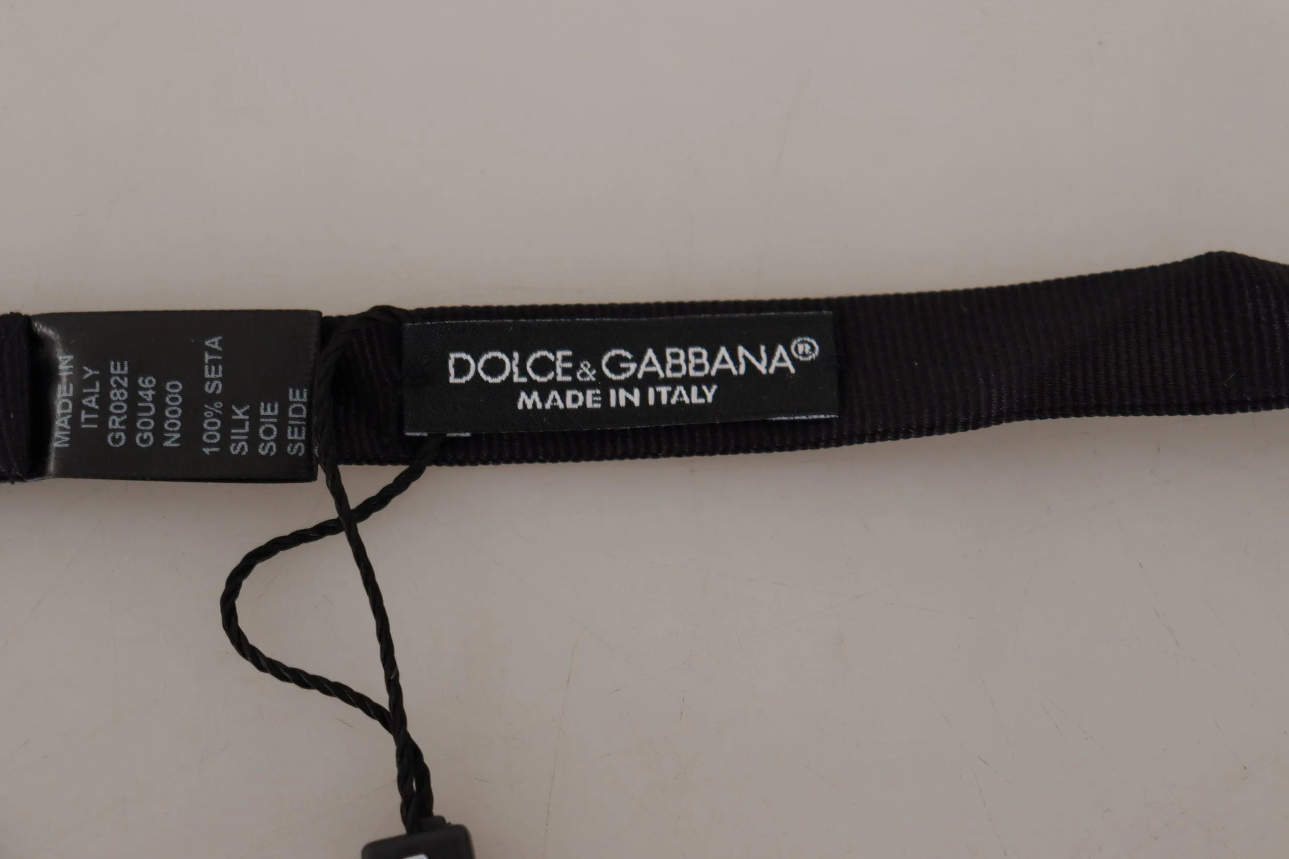 Dolce & Gabbana Elegant Black Silk Bow Tie