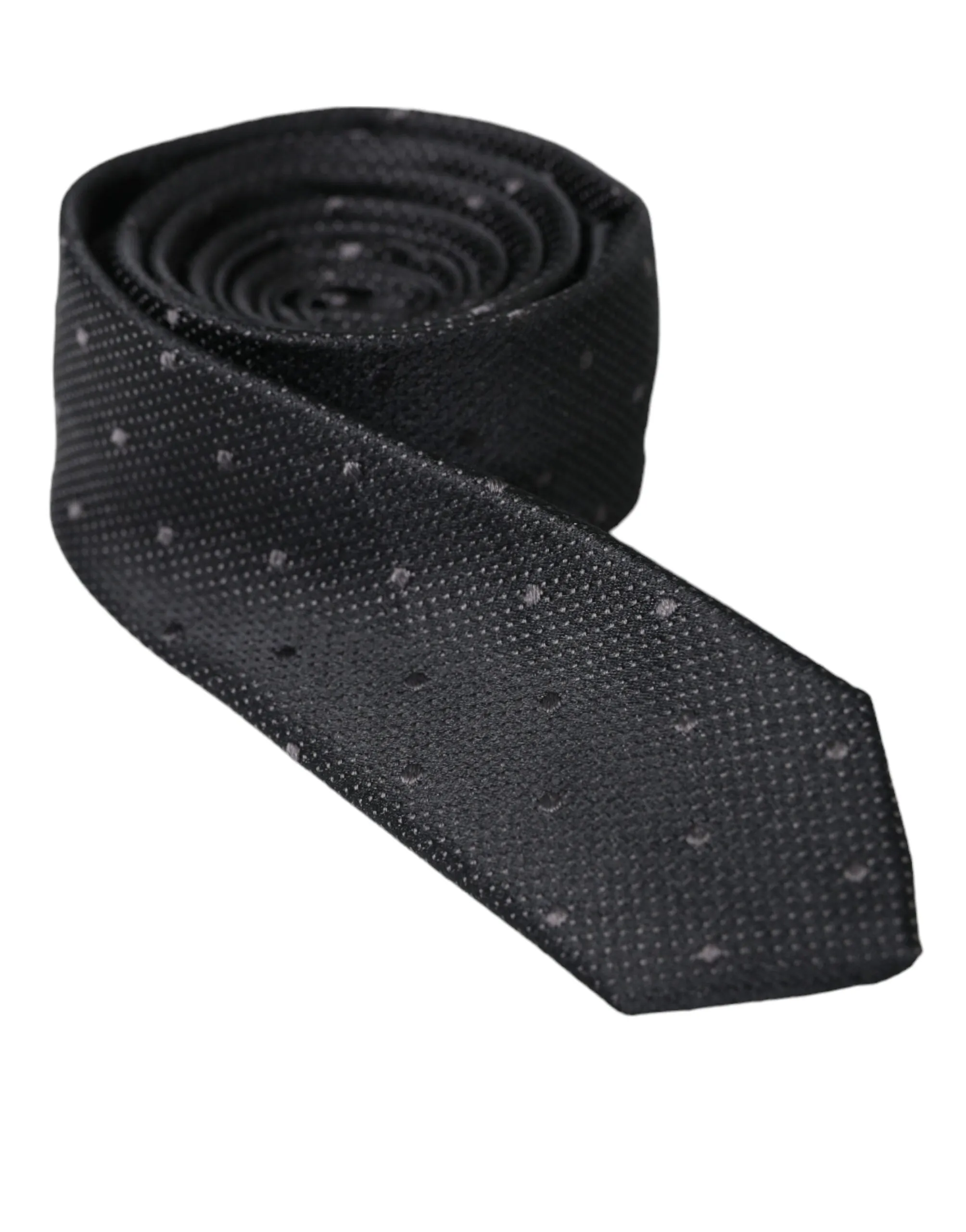 Dolce & Gabbana Men Black 100% Silk Fantasy Classic Men Tie