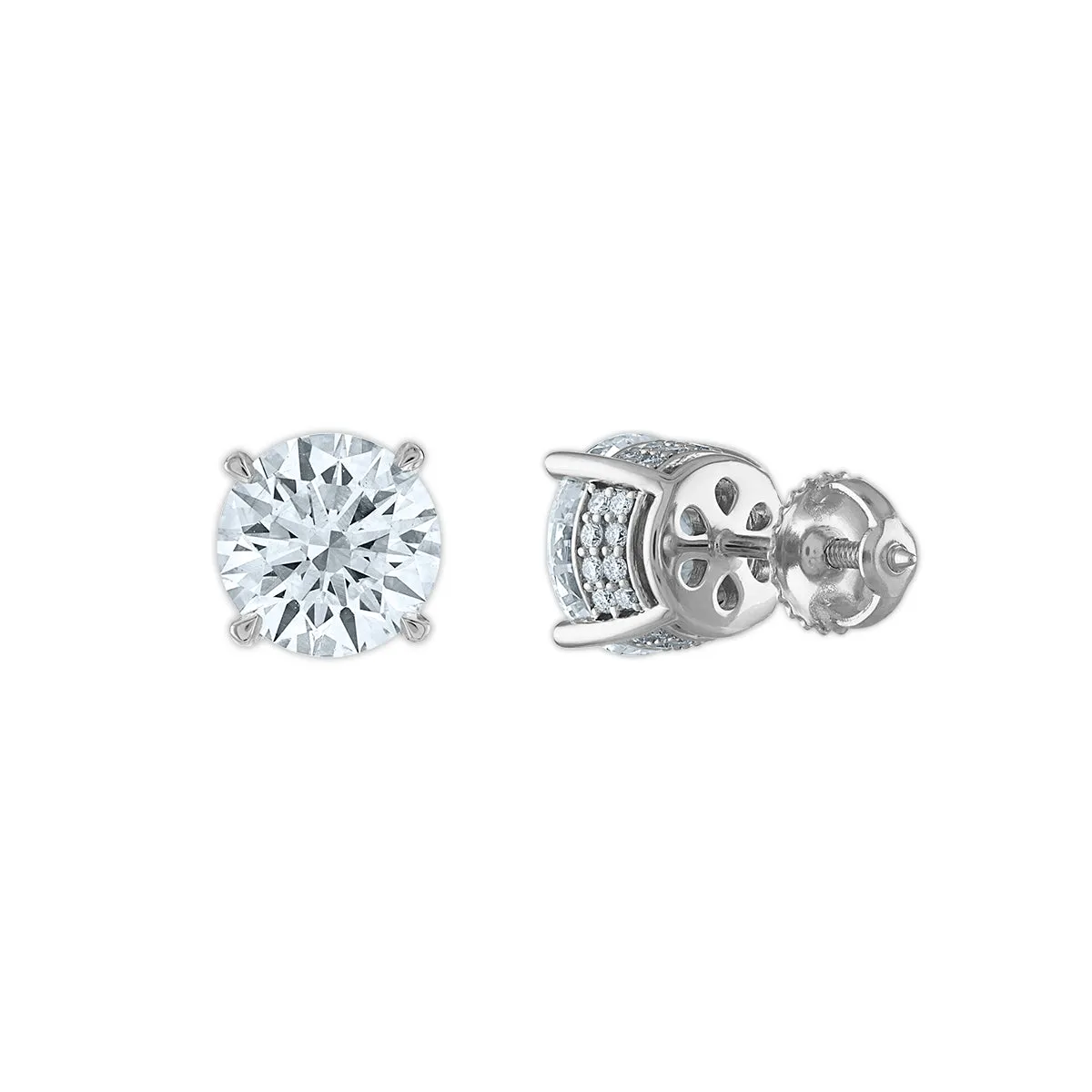 EcoLove 5 CTW Lab Grown Diamond Stud Earrings in 14KT White Gold