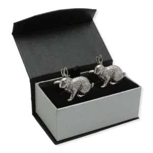 English Pewter Rabbit Cufflinks