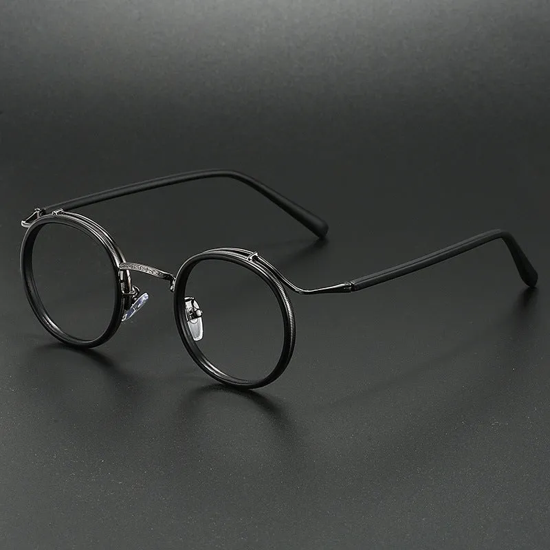 Evander Titanium Round Glasses Frame