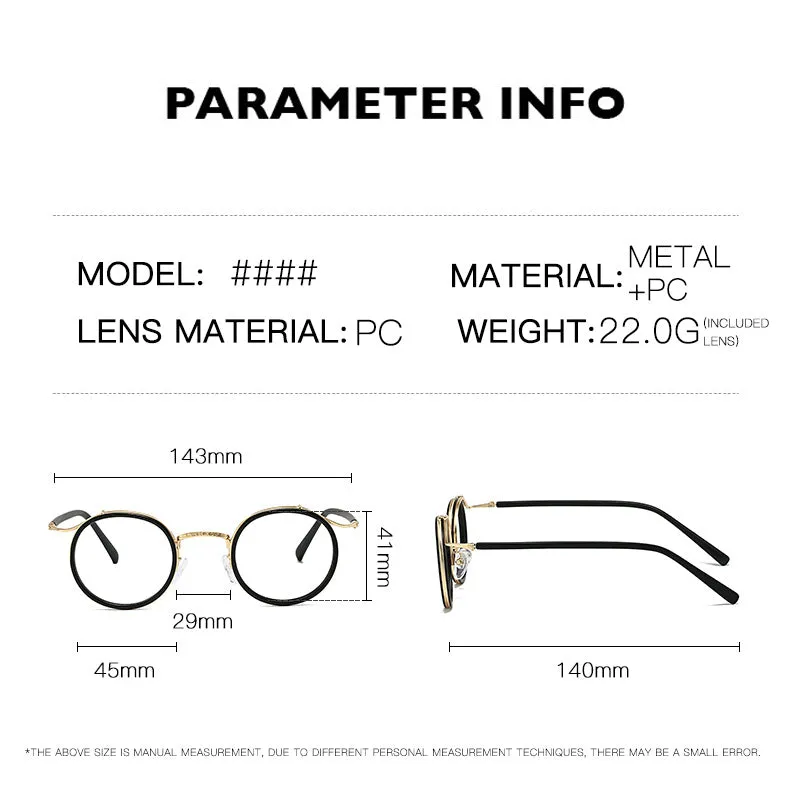 Evander Titanium Round Glasses Frame