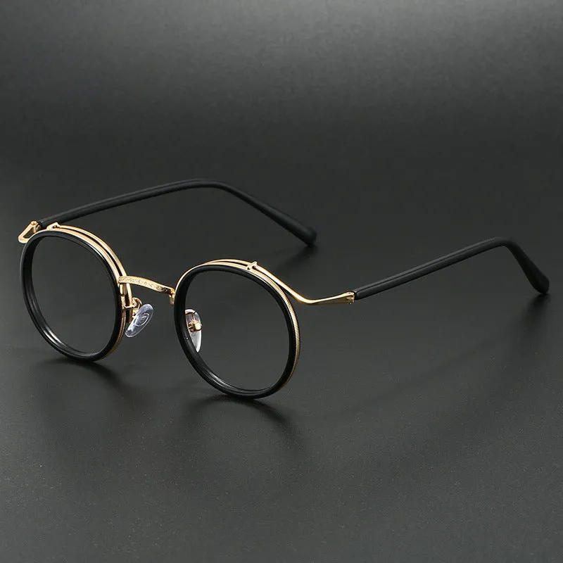 Evander Titanium Round Glasses Frame