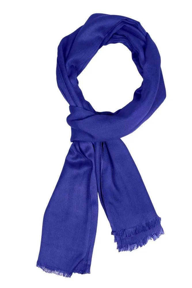 FabSeasons Blue Cotton Viscose Solid - Plain Super Soft & Stylish Scarf