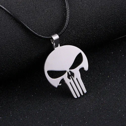 Fashion Silver chain Men Necklaces Jewelry Slippy Bat Batman Sign Pendant Stainless Steel Pendant with Chain Necklace