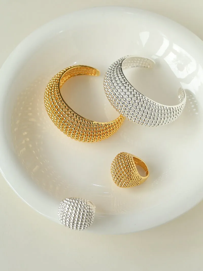 Fashionable Hollow Half Sphere Bangle