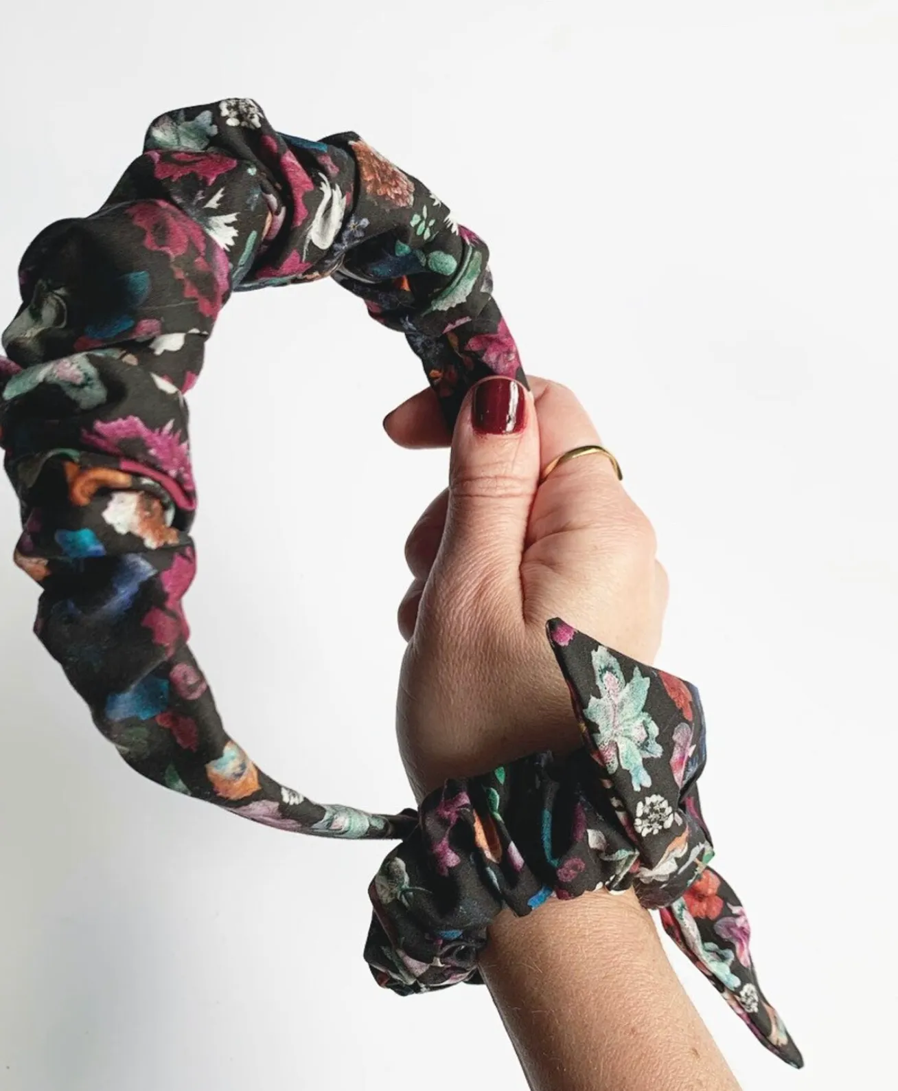 Floral Petite Knot Scrunchies | Liberty London Cotton | Colorful Florals | Fine Hair Scrunchies | Luxury Fabric Scrunchies